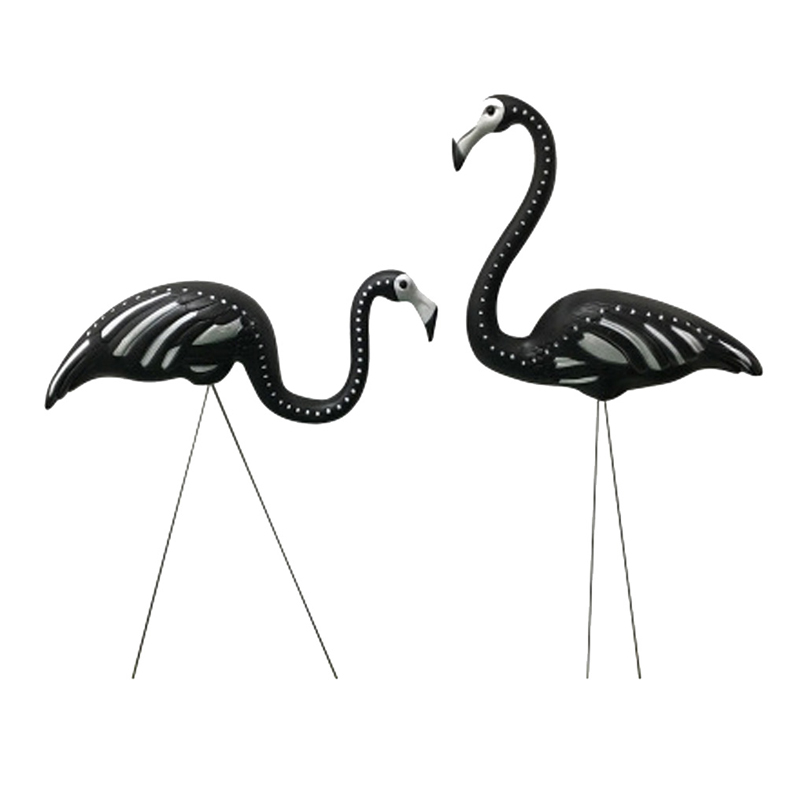 Black Skeleton Yard Flamingos Halloween Plastica Flamingos Prato Arredamento Ornamenti Zombie Prato inglese Ornamento