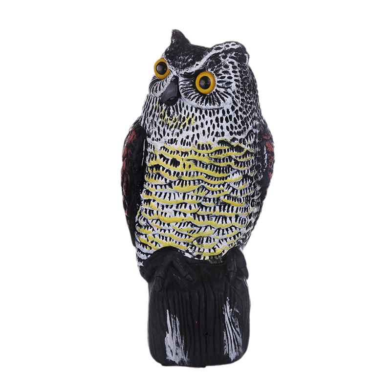 Grande falso Solar Power Plastic Owl Decoy Statue Garden Spaventapasseri